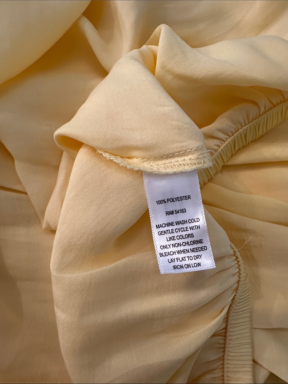 Soft Gathered Blouson Top in Light Yellow - Picture 5 of 5